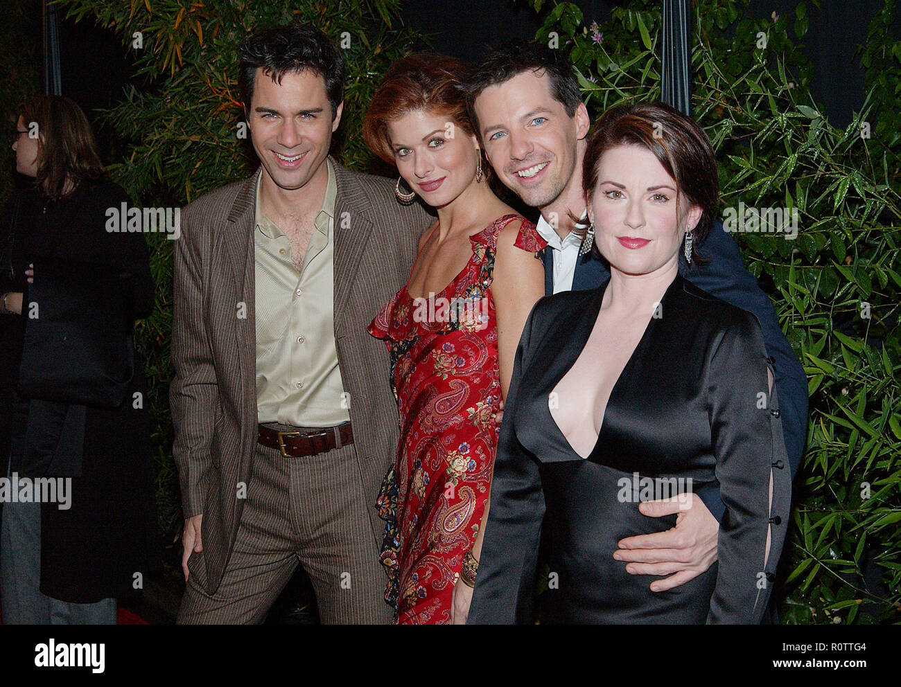 Il cast di Will & Grace, Eric McCormack, Debra Messing, Sean Hayes e Megan Mullally ponendo al 'Will & Grace' 100th episodio celebrazione presso la F Foto Stock