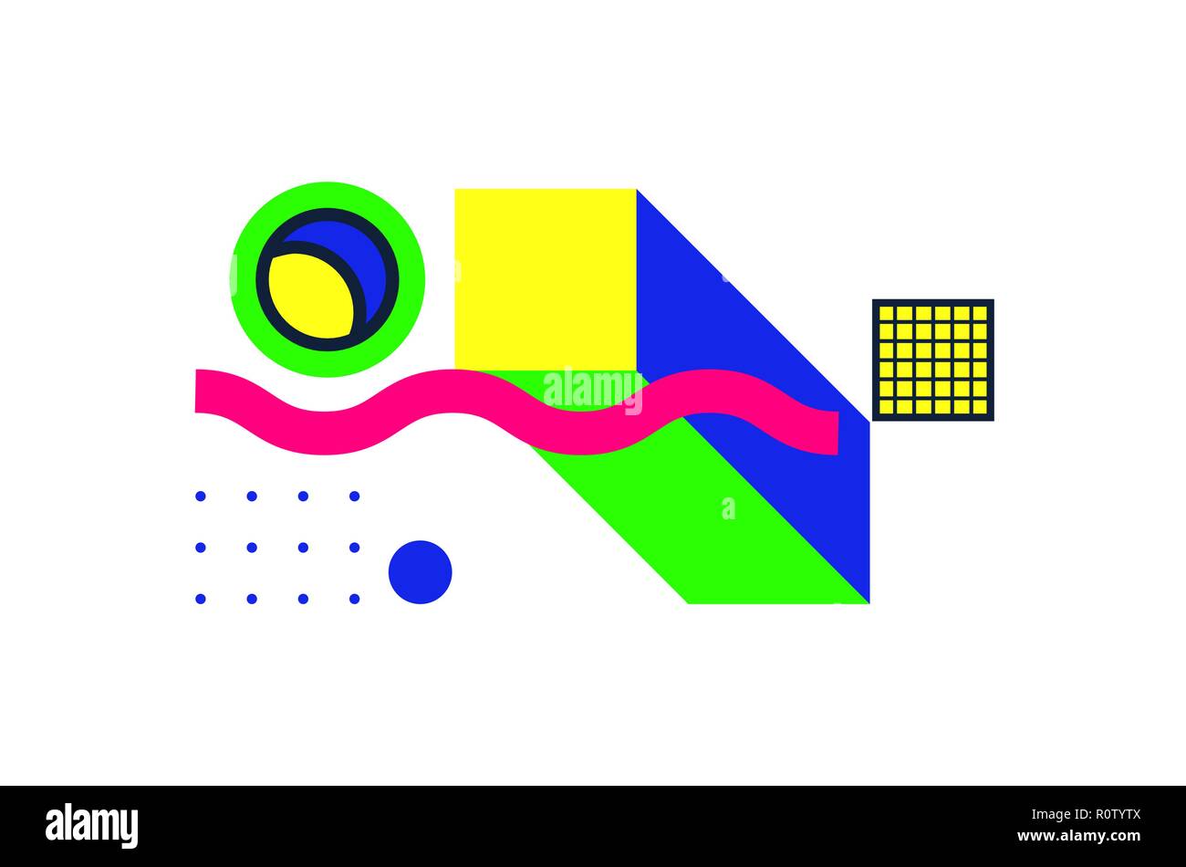 Universal geometrica tendenza colorato sfondo con bright bold lineal design Illustrazione Vettoriale