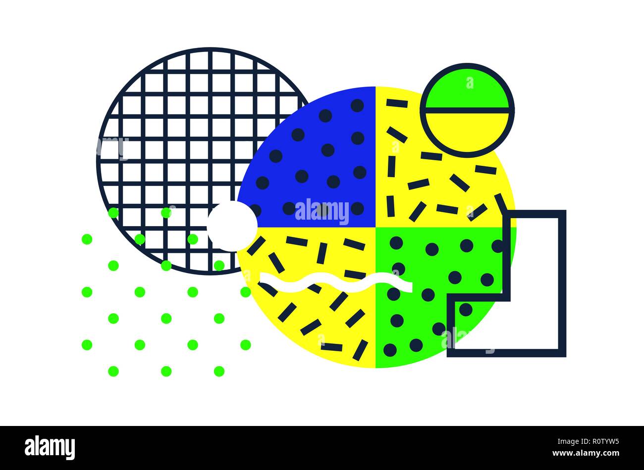 Universal geometrica tendenza colorato sfondo con bright bold lineal design Illustrazione Vettoriale