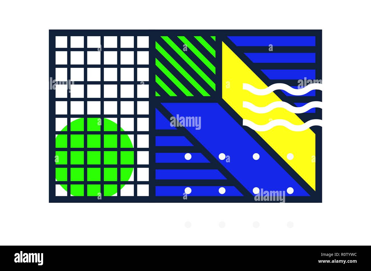 Universal geometrica tendenza colorato sfondo con bright bold lineal design Illustrazione Vettoriale