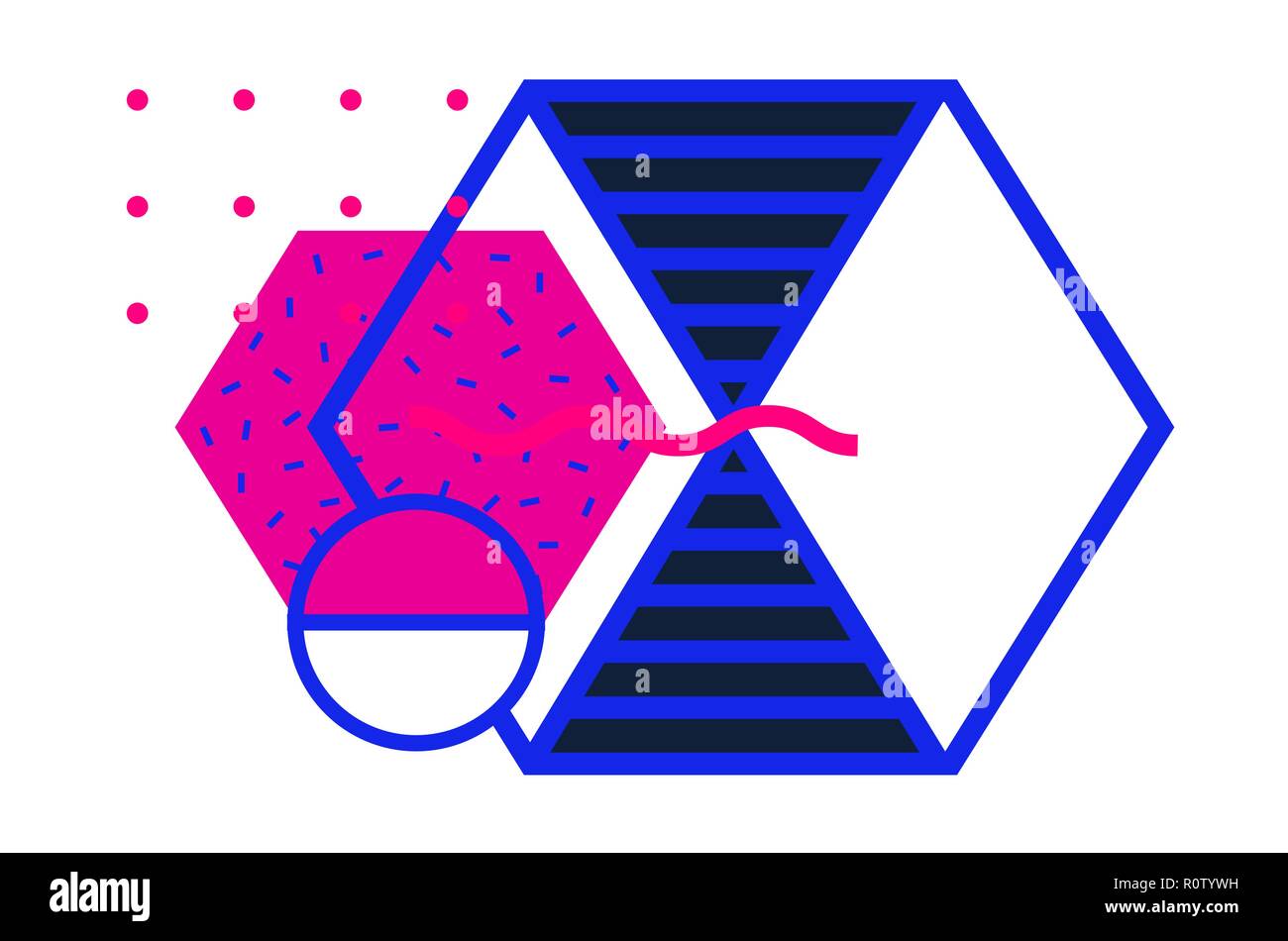 Universal geometrica tendenza colorato sfondo con bright bold lineal design Illustrazione Vettoriale