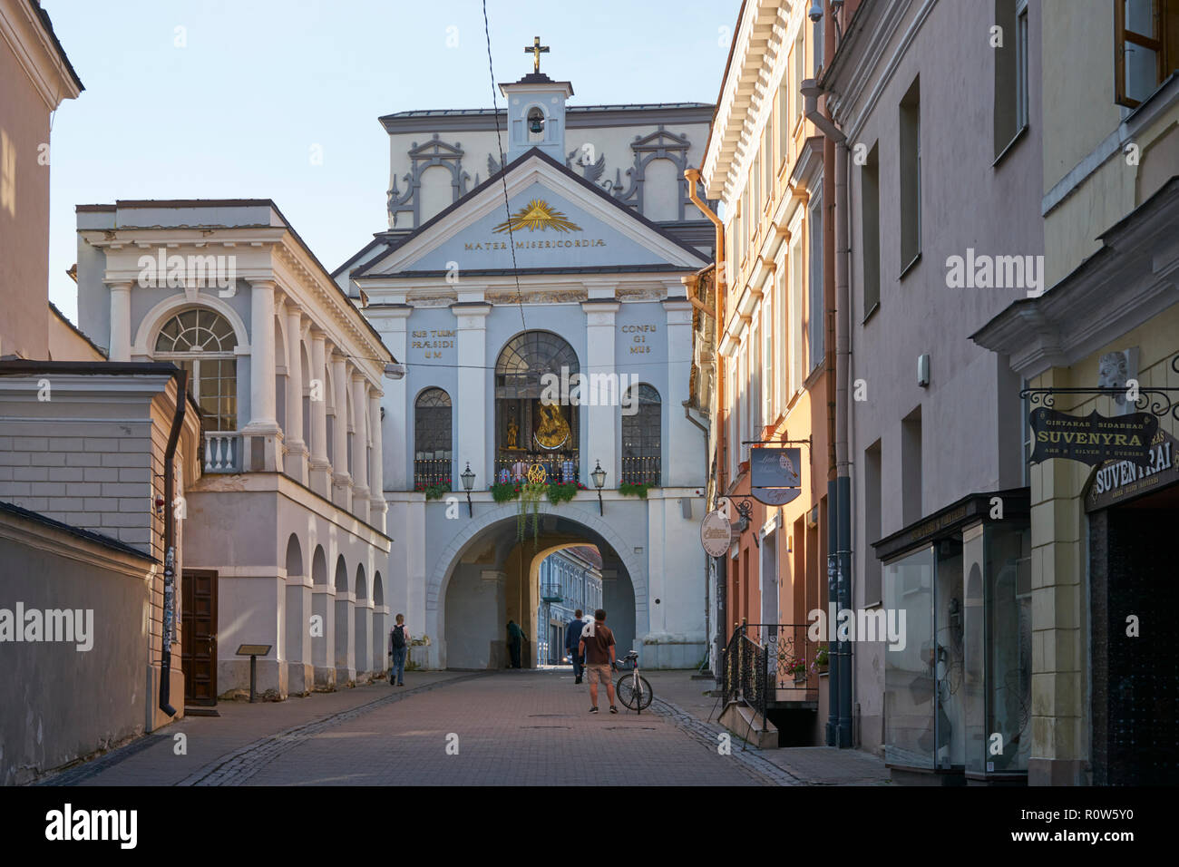 La Lituania, Vilnius, via Ausros Vartai, Gate di Alba con santuario Foto Stock