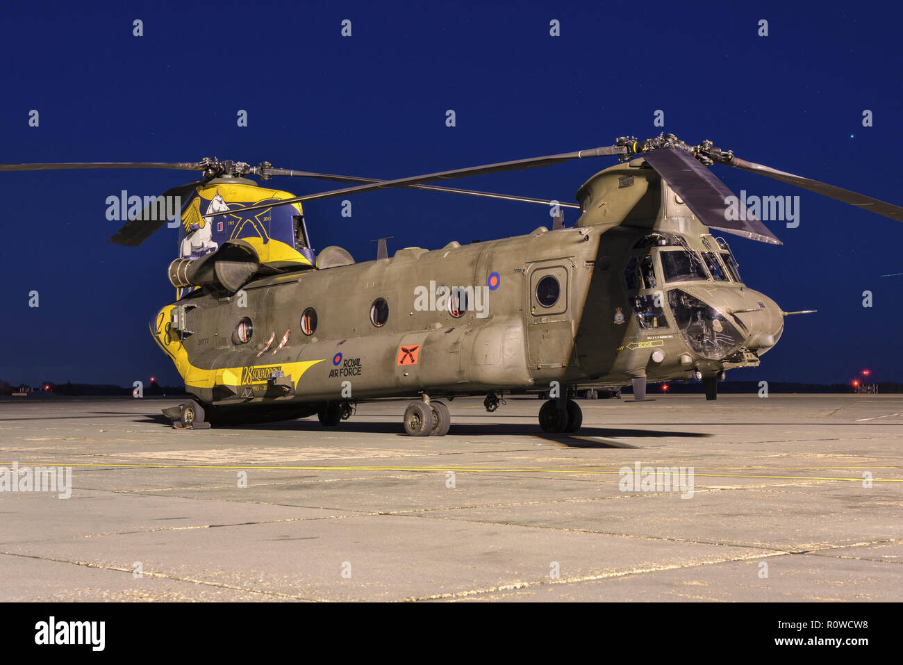 Boeing Vertol CH47 Chinook RAF il sollevamento pesante elicottero Foto Stock
