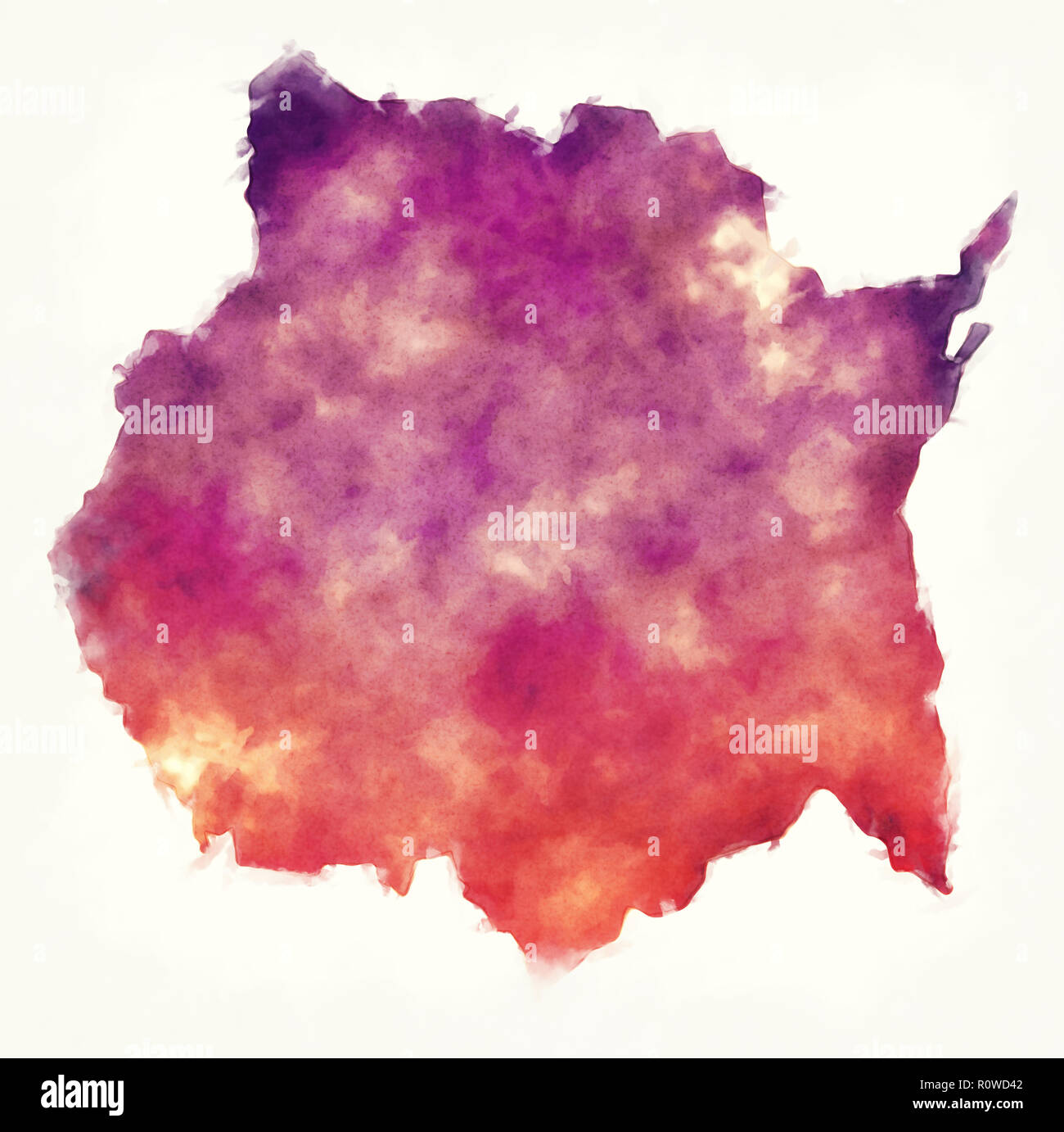 Morelos mappa dello stato del Messico di fronte a uno sfondo bianco Foto Stock