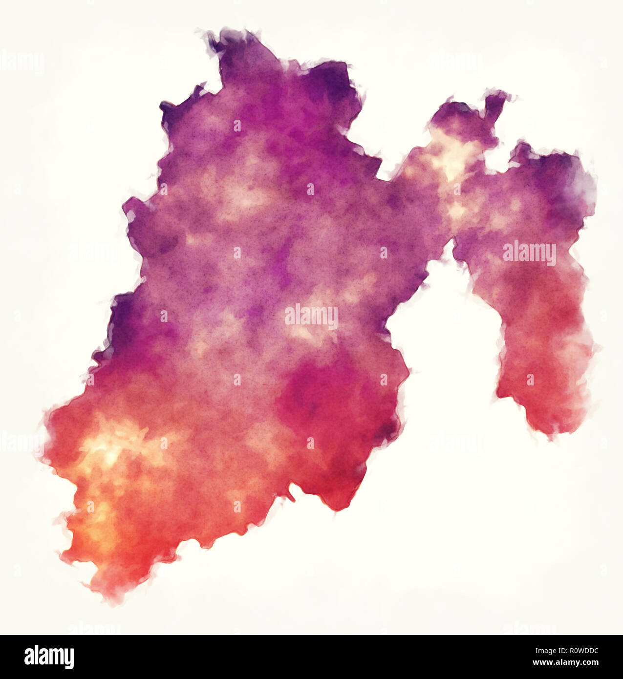 Estado de Mexico mappa dello stato del Messico di fronte a uno sfondo bianco Foto Stock