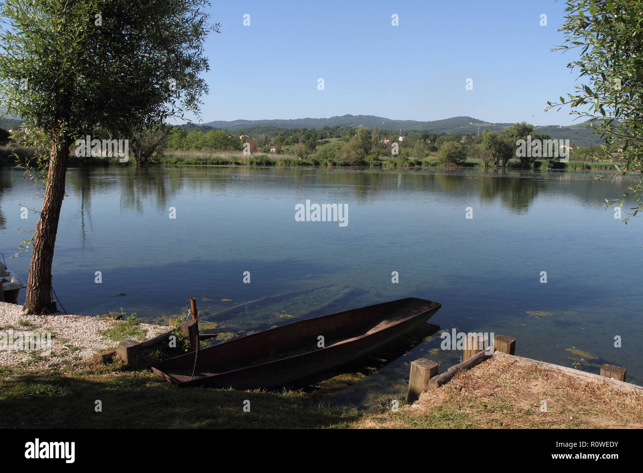 Al Lago di Posta Fibreno - Frosinone - Lazio - Italia Foto Stock
