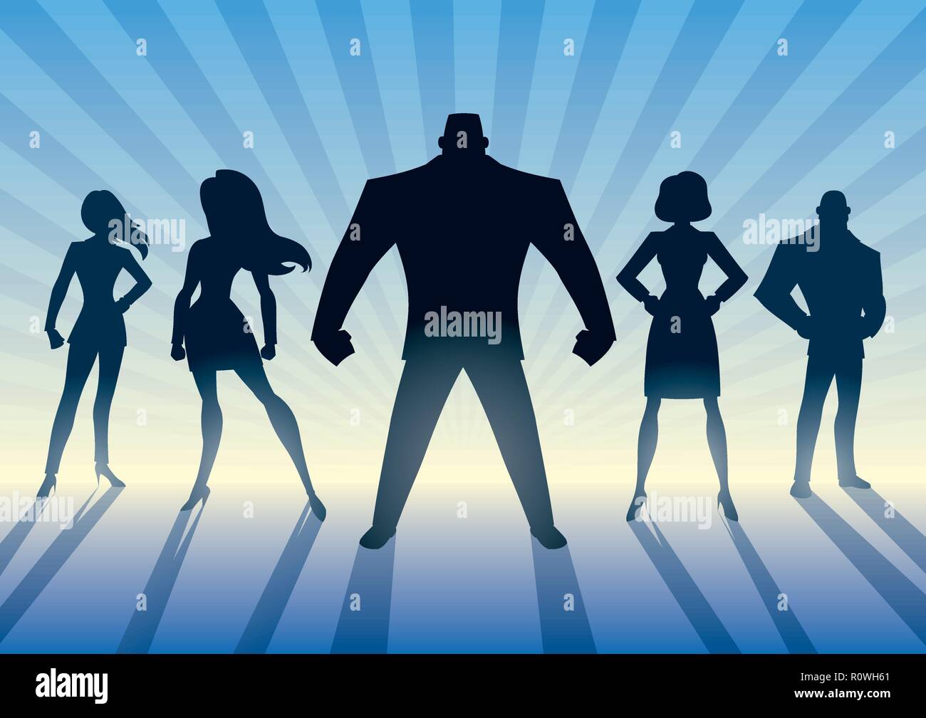 Super Team aziendale Illustrazione Vettoriale