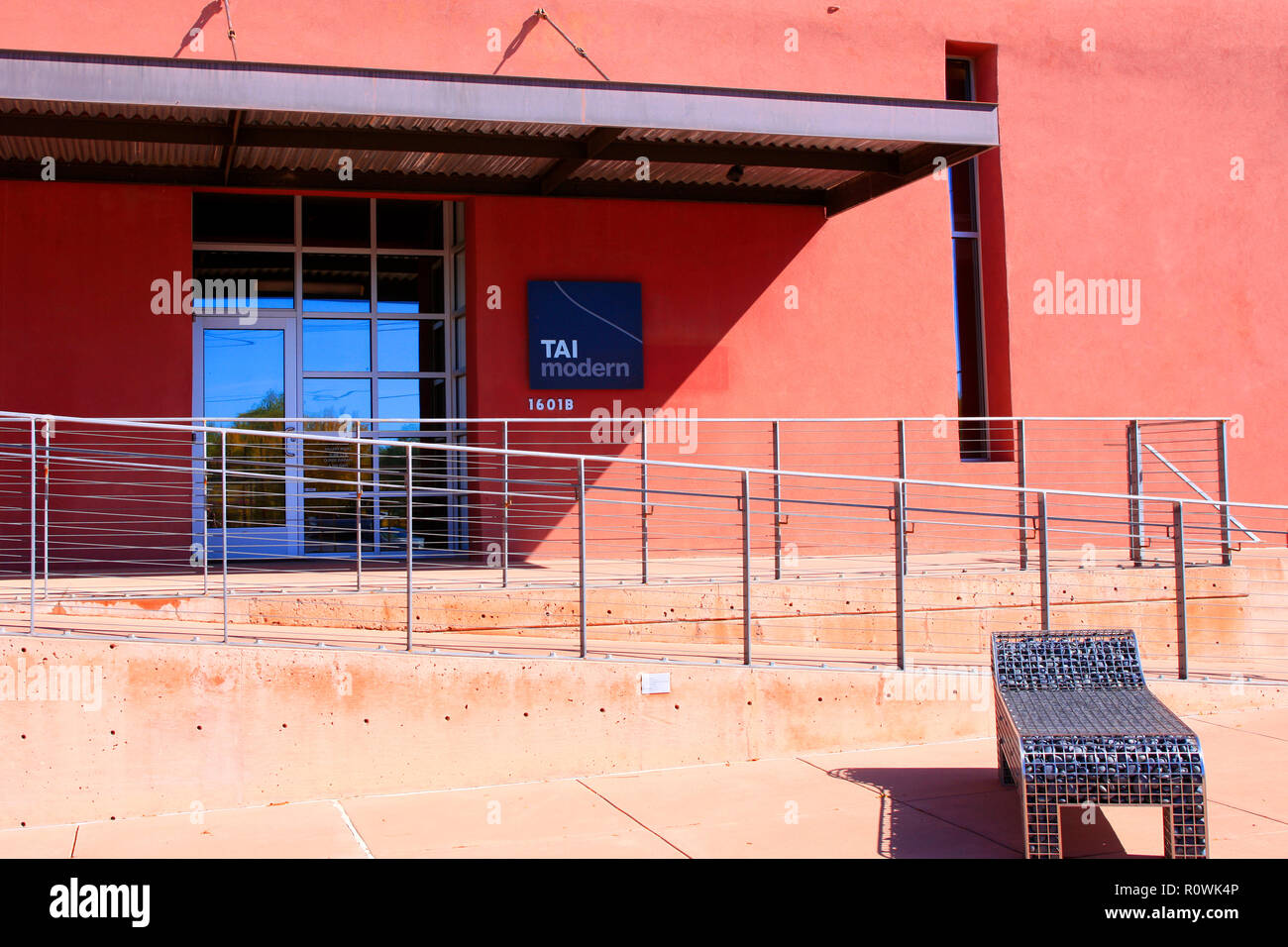 TAI art gallery edificio nel railyard art district di Santa Fe, New Mexico Foto Stock