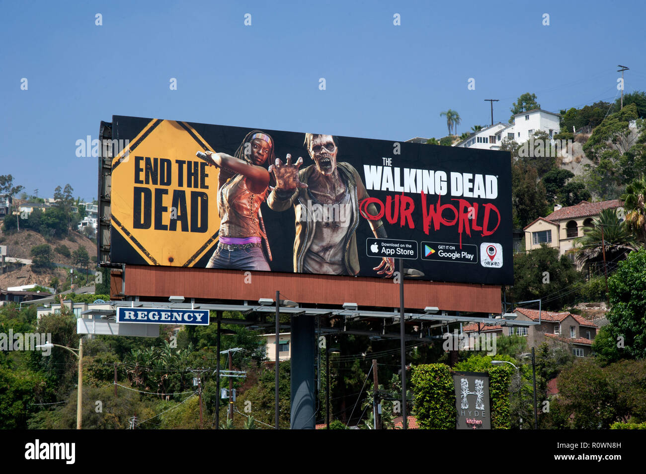 Walking Dead billboard Sunset Strip 2018 Foto Stock