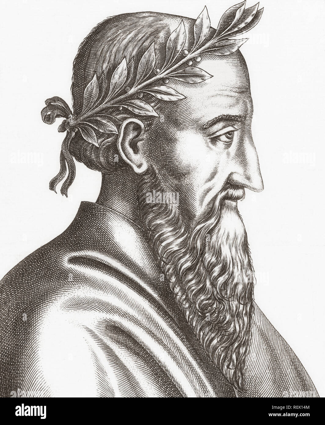 Zeno di Citium, 334-262 A.C. Filosofo cipriota. Fondatore della scuola filosofica conosciuta come stoicismo. Foto Stock