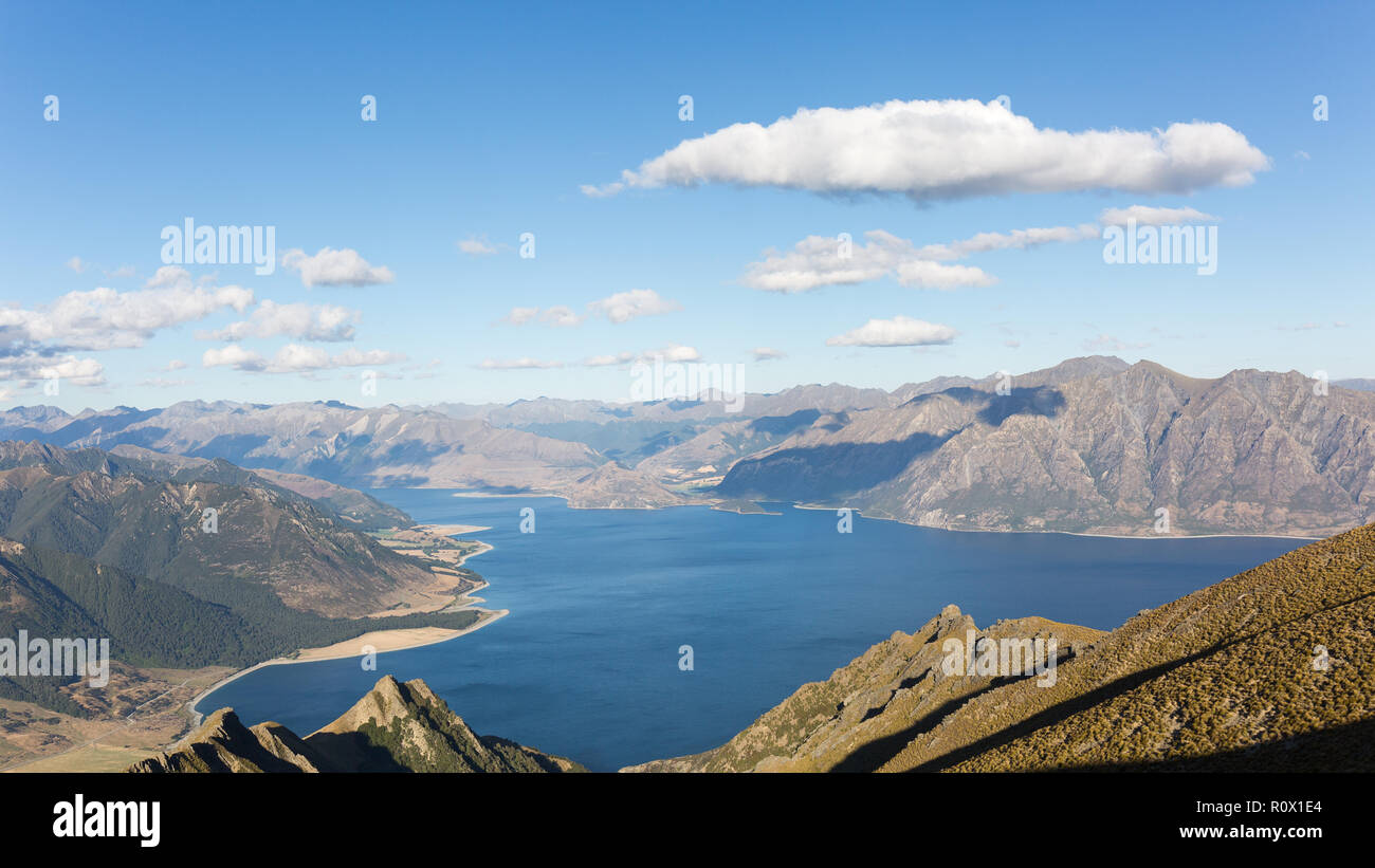 Istmo escursione di picco, Wanaka, Hawea Foto Stock