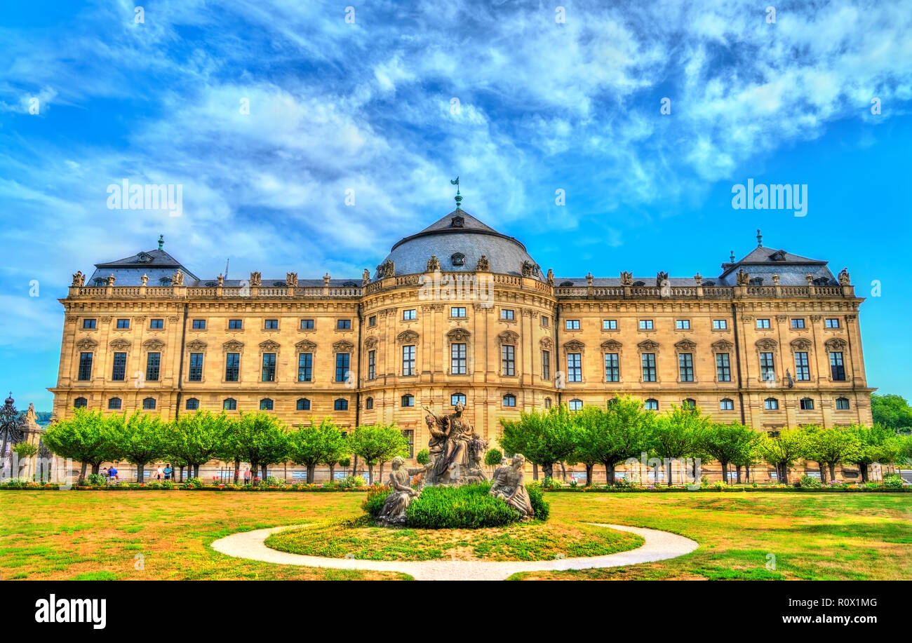 La Residenza di Wrzburg, un palazzo in Baviera, Germania Foto Stock
