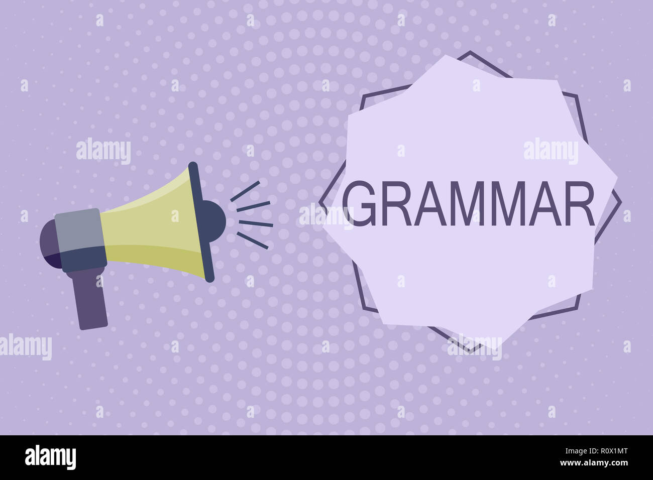 La scrittura della nota mostra la grammatica. Business photo vetrina per il sistema e la struttura di una lingua corretta corretta scrittura delle regole. Foto Stock