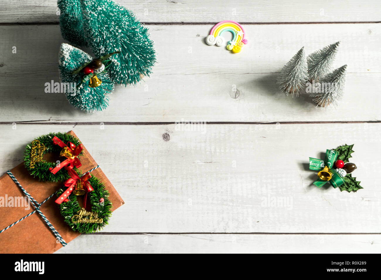 Decorazione di Natale sfondo Foto Stock