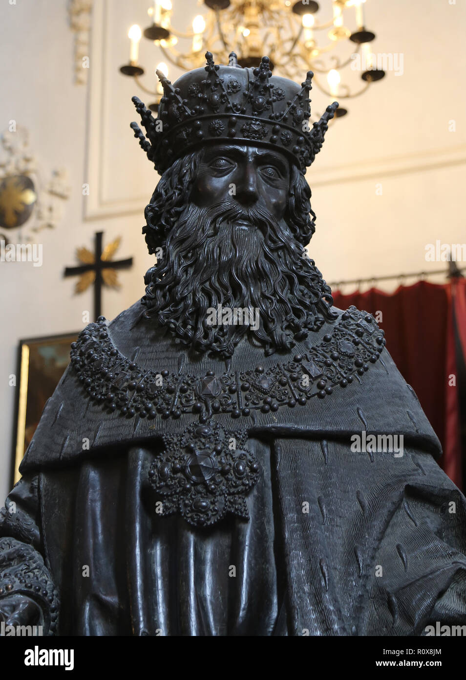 San Leopoldo III, Margravio dell'Austria (1073-1136). Artisti: Jorg Kolderer, Leonahart registri MAGT, 1525. Tomba di Massimiliano I. Innsbruck. Austria. Foto Stock