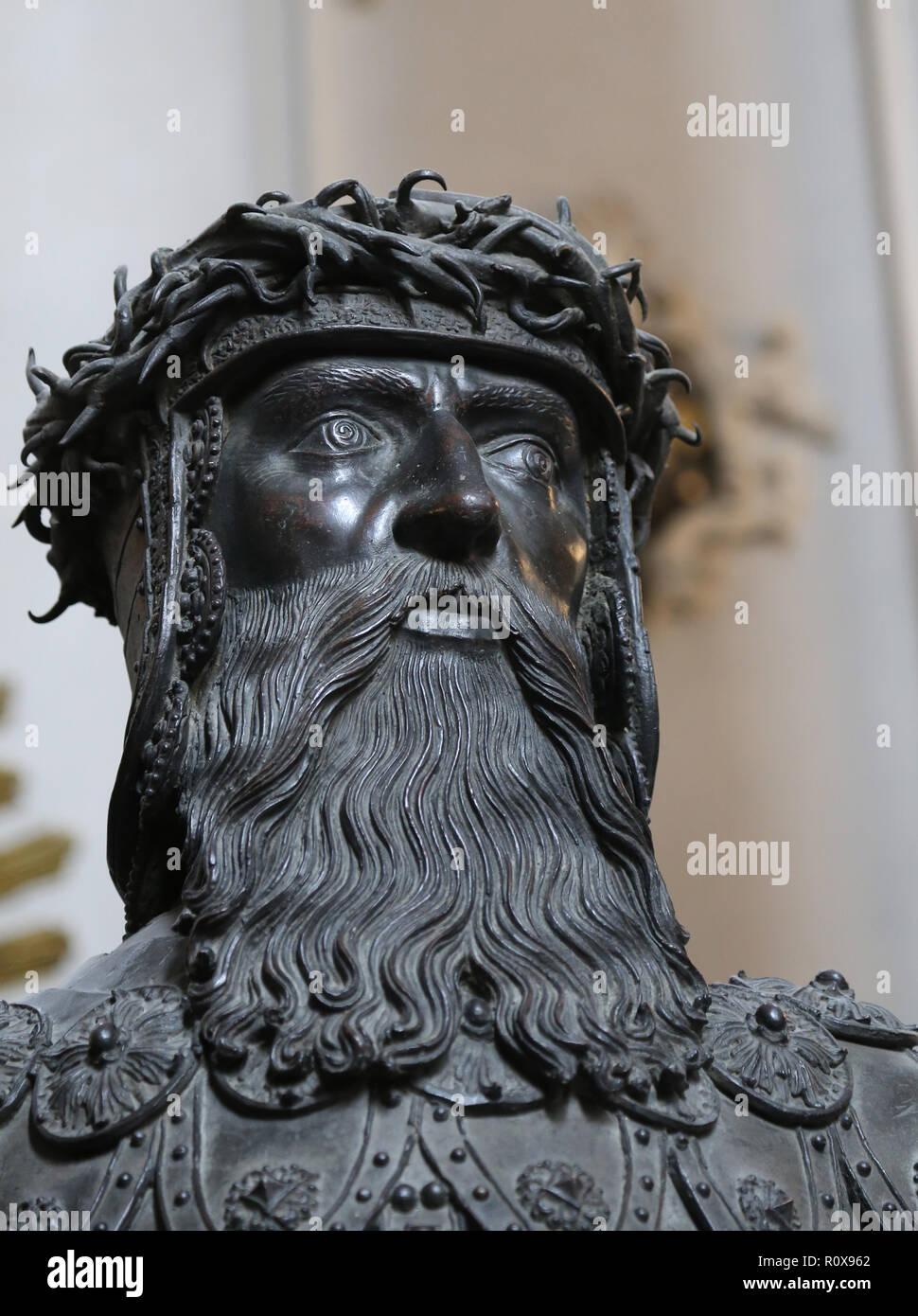 Goffredo di Boillon (1060-1100). Statua. Artisti: Polhaimer e registri MAGT, 1533. Cenotasph di Massimiliano I. Innsbruck. Austria. Foto Stock