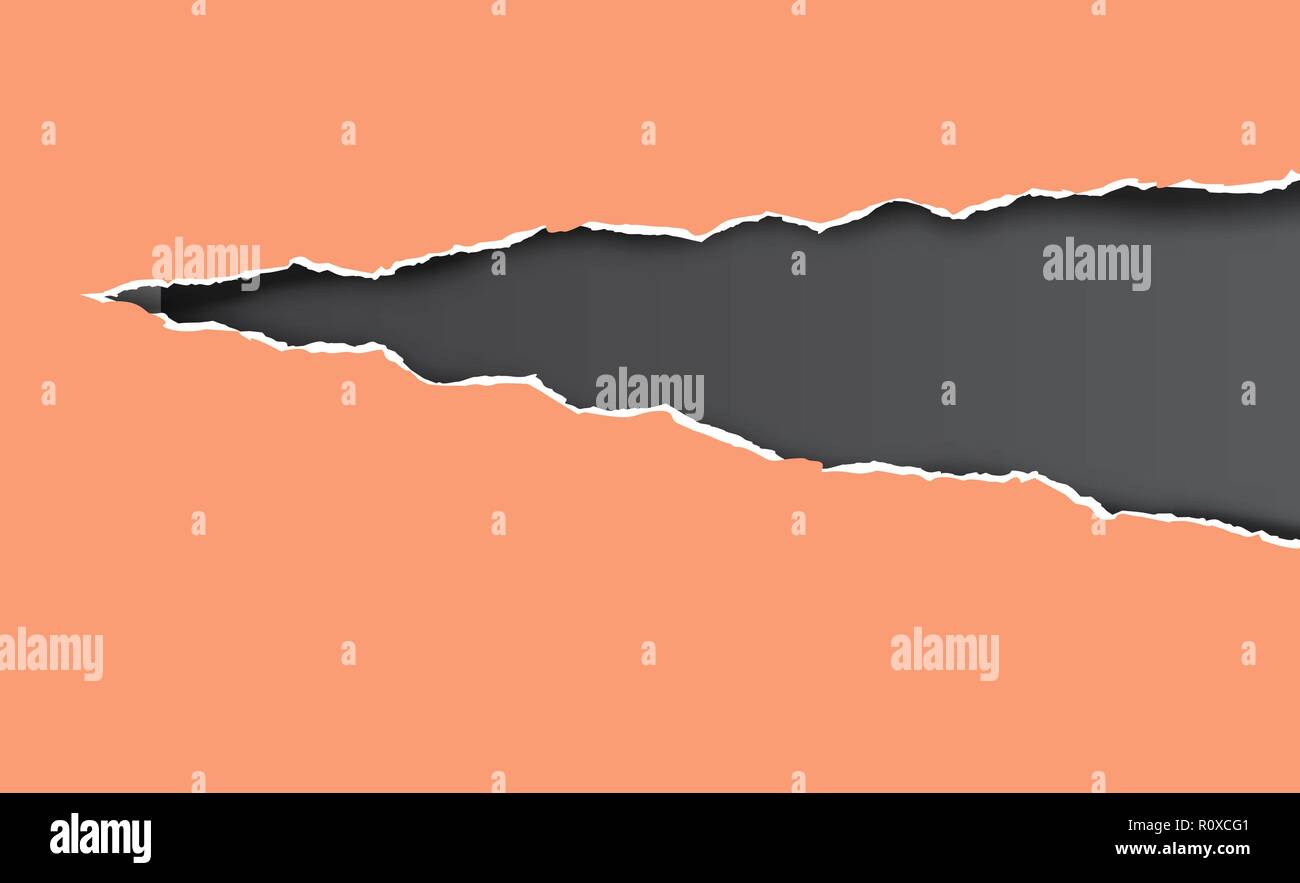 Lacerato e strappato il foglio di carta. Illustrazione Vettoriale. Illustrazione Vettoriale