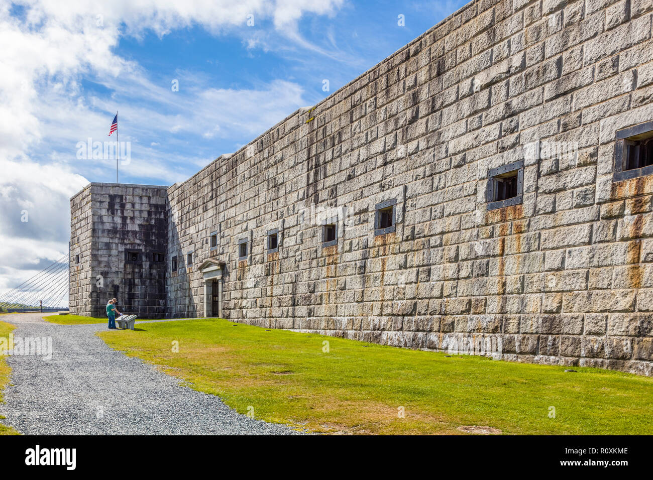 Fort Knox sito storico dello stato Bucksport Maine Stati Uniti Foto Stock