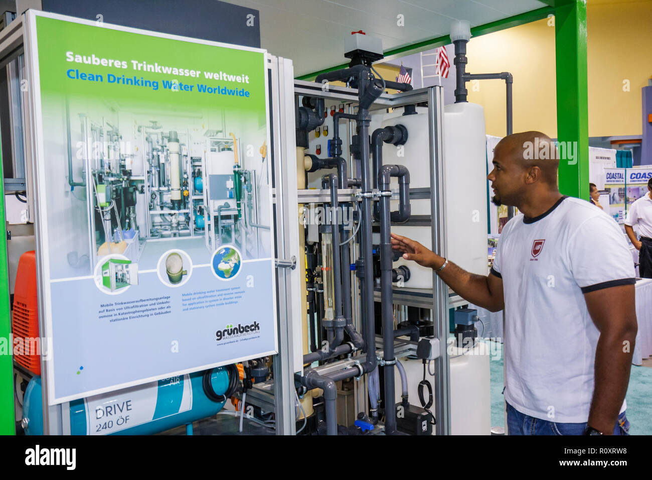 Miami Beach Florida,Centro Convegni,centro,MiaGreen Expo & Conference,Green event,fiera,efficienza energetica,ambiente,espositore,business tedesco, Foto Stock