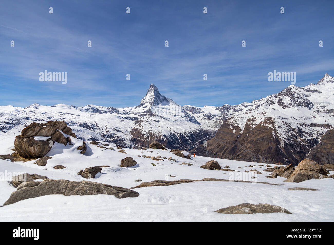 Matterhorn Paesaggio invernale Foto Stock