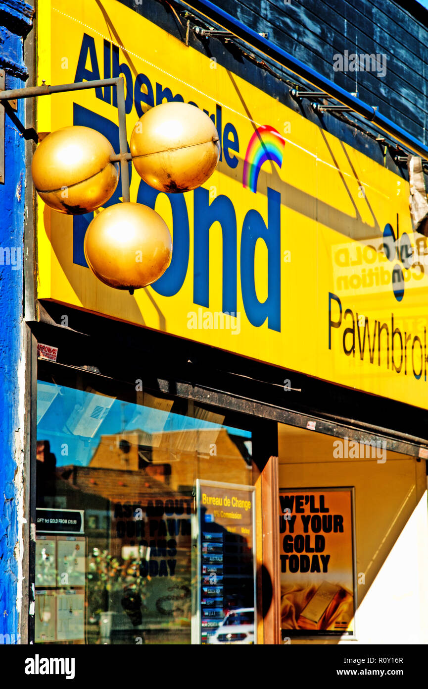 Pawnbrokers, Catford, quartiere di Lewisham, Londra, Inghilterra Foto Stock