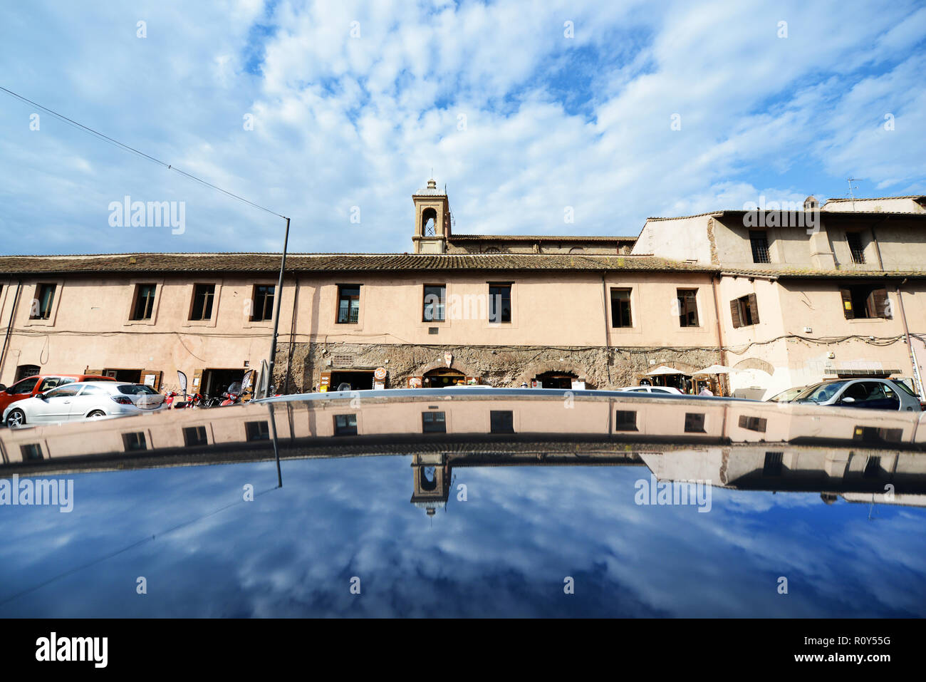 Edifici dalla Basilica di Santa Anastasia al Palatino. Foto Stock