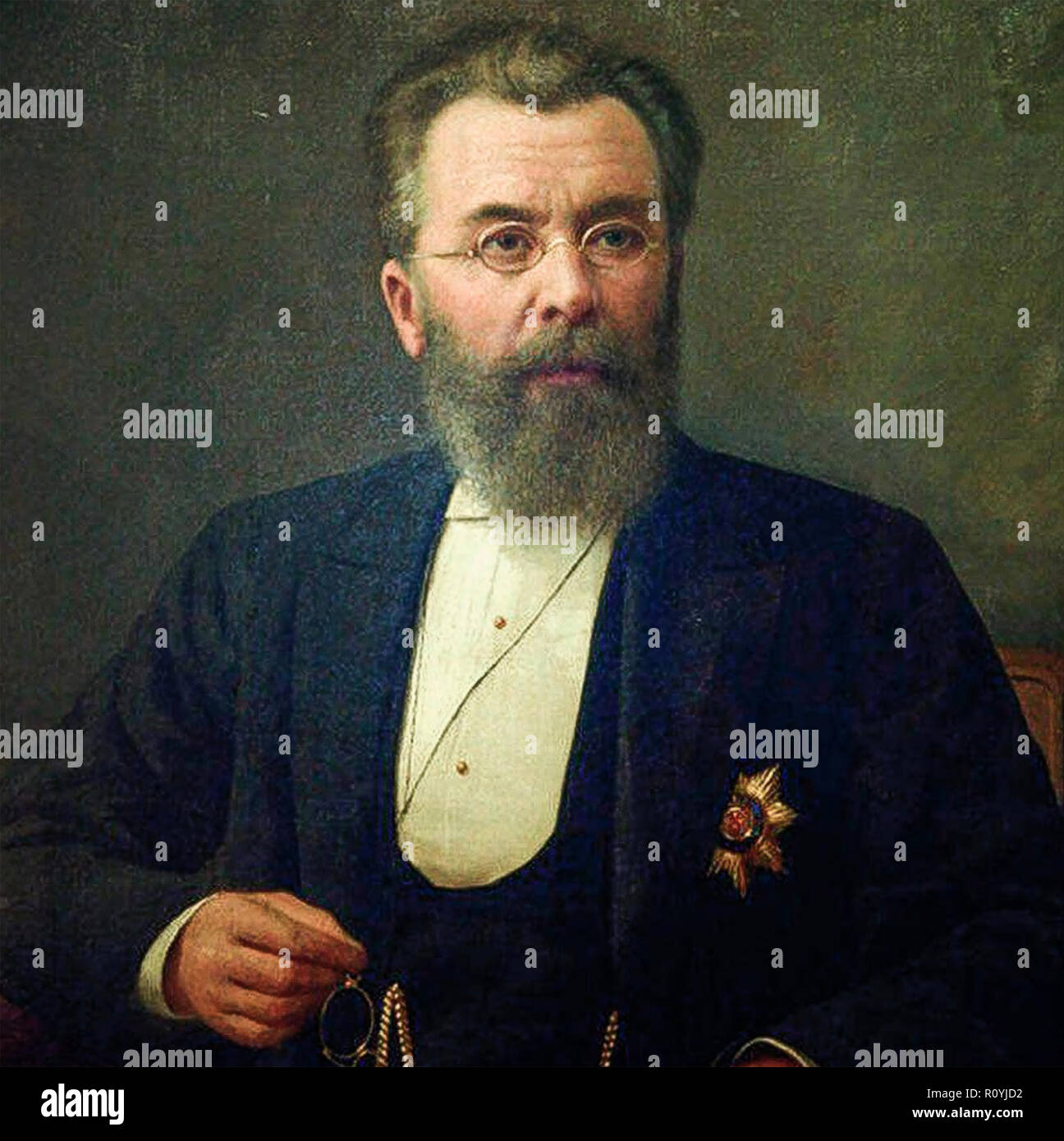 NIKOLAI SKLIFOSOVSKY (1836-1904) Russo chirurgo e fisiologo Foto Stock