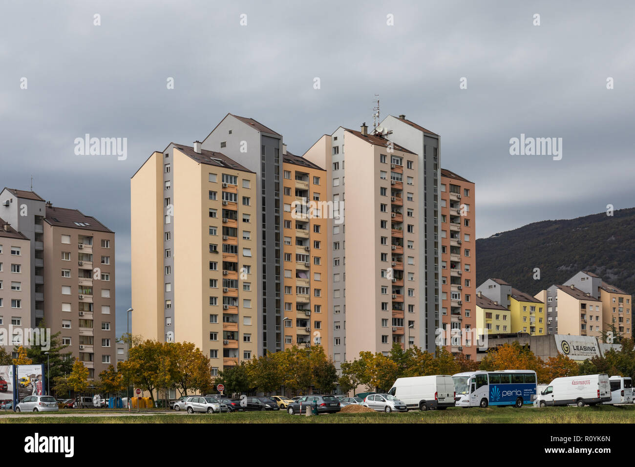 Multipiano per edifici residenziali - Nova Gorica, in Slovenia Foto Stock