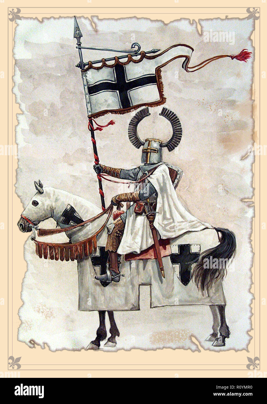 Figurine Chevalier Templier 1/6 Avec Cheval, Croisé, Guerrier Des Croisades, Modèle Statique