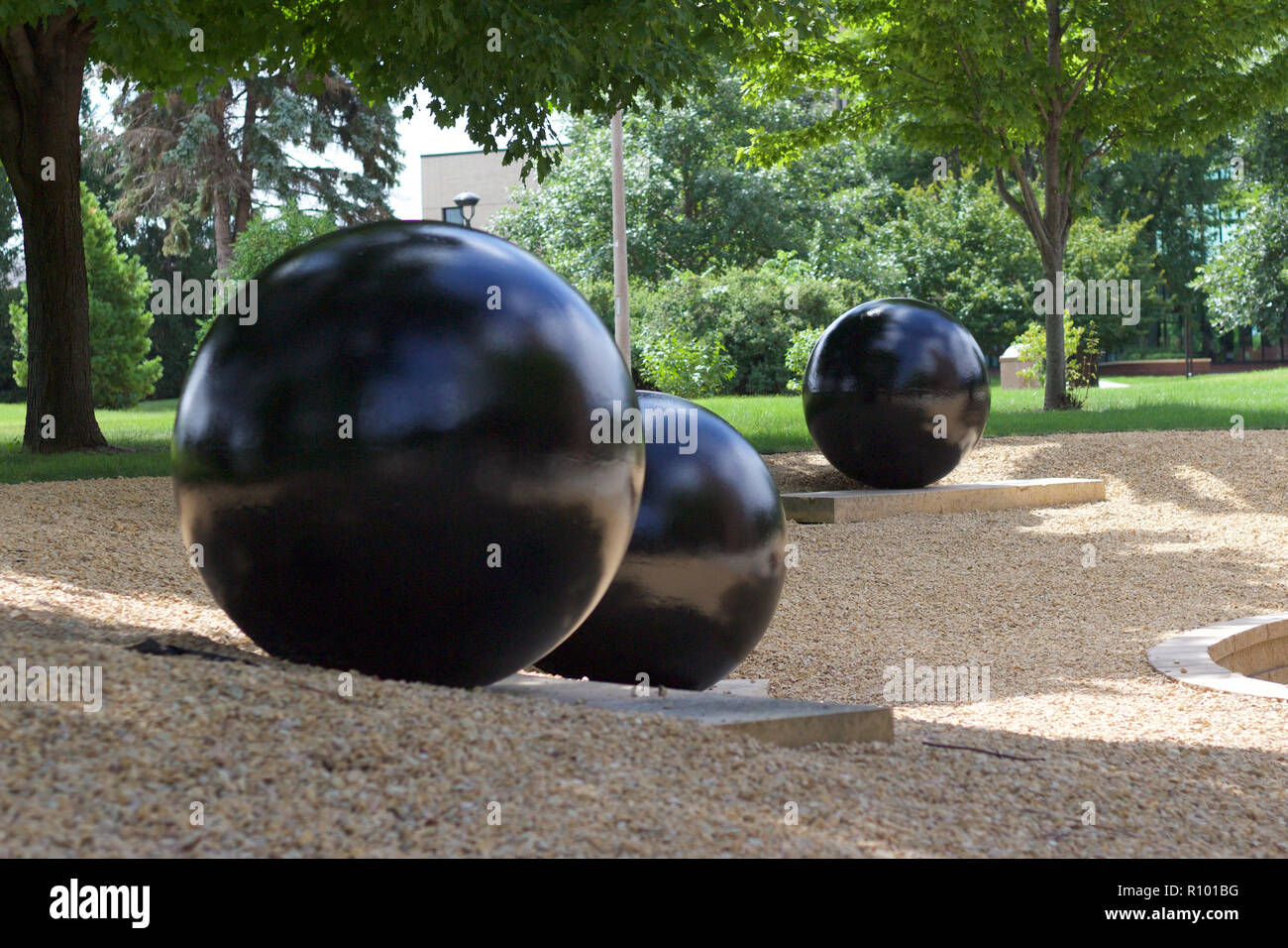 Whimsical outdoor arte scultura sul campus della Minnesota University, in Mankato Minnesota USA Foto Stock