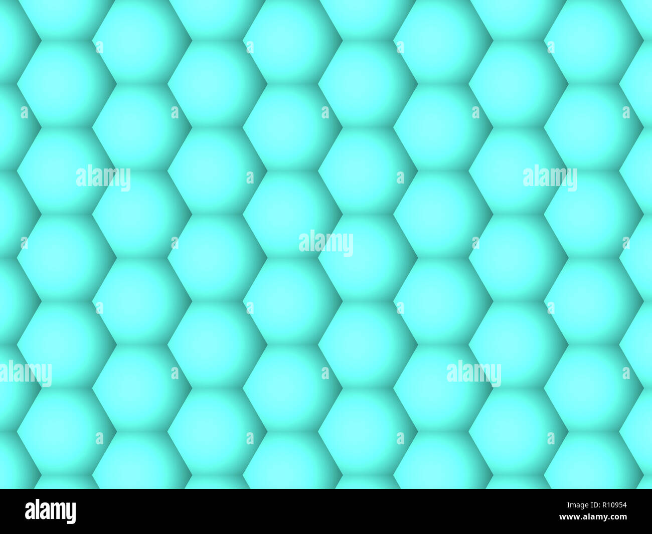 Sfondo astratto, gradiente movimento geometrico esagoni verde pattern Foto Stock
