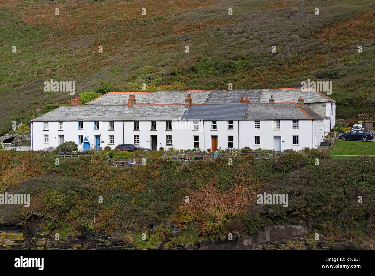 Casa, Boscastle, Cornwall, Inghilterra, Gran Bretagna Foto Stock