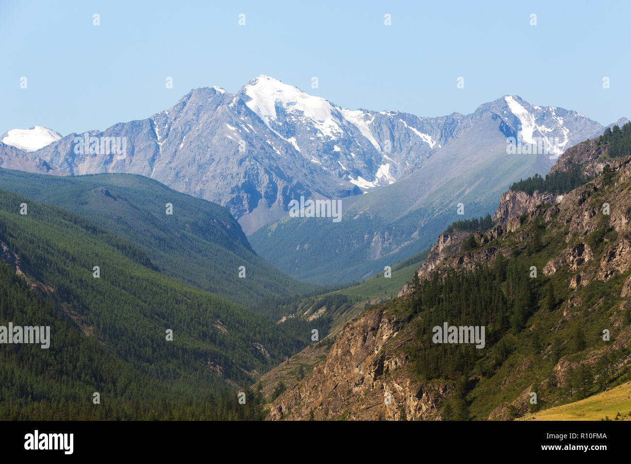 Le cime del nord Chuya gamma in Altai Gorny, Russia Foto Stock