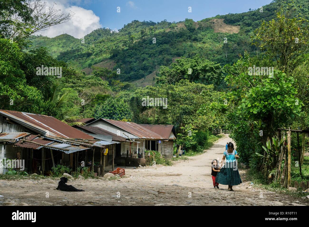 La Taña, zona Reyna, Departamento de Uspantan,Guatemala, America centrale. Foto Stock