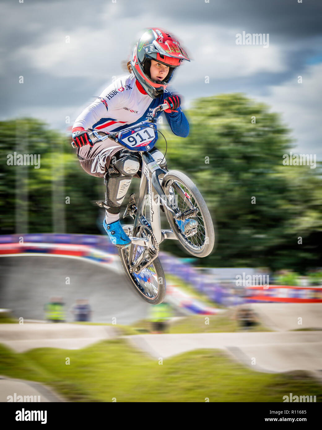 Bethany Shriever - Glassgow2018 Campionati europei - BMX Racing Foto Stock