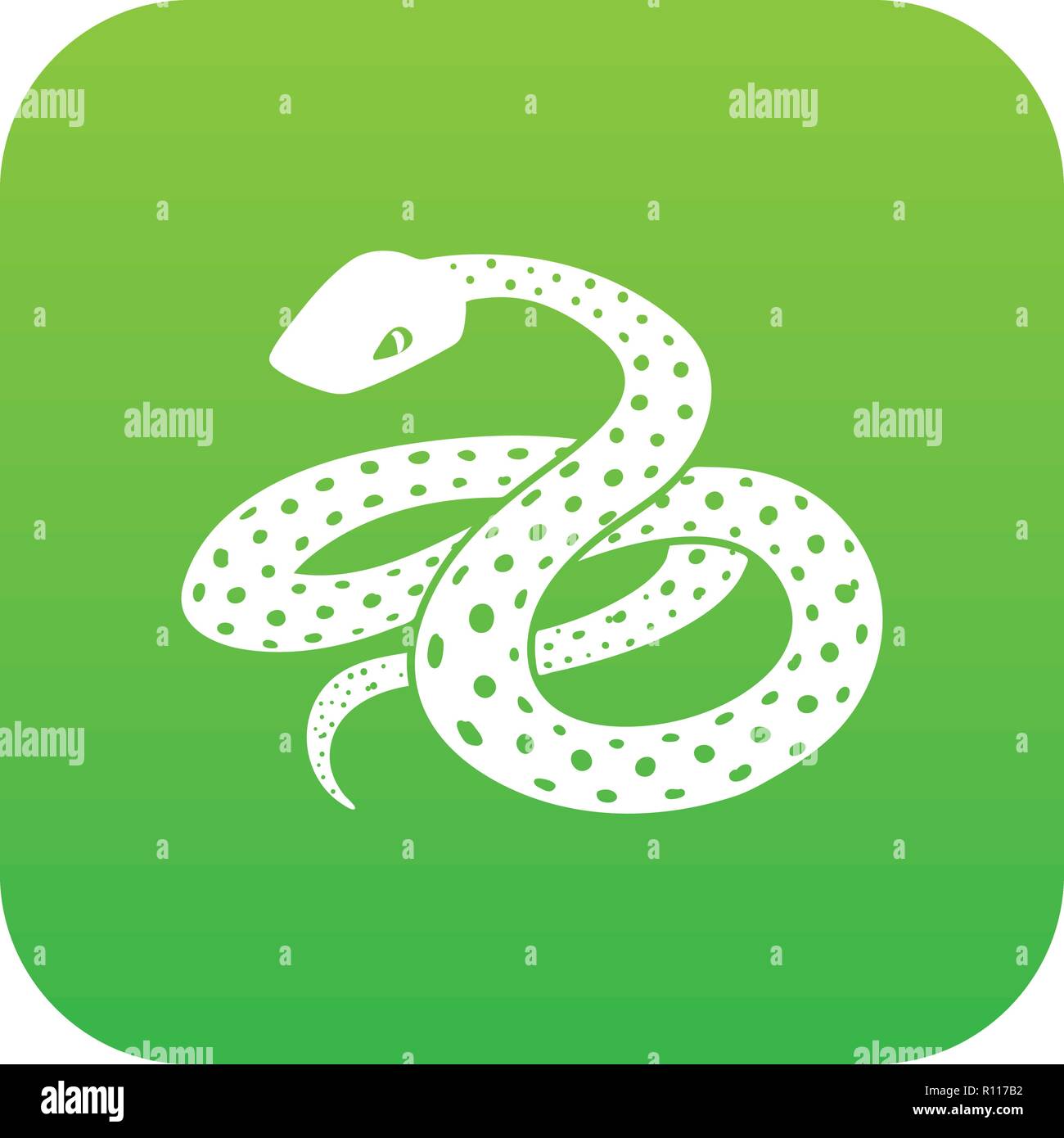 Kingsnake messicano icona Vettore verde Illustrazione Vettoriale