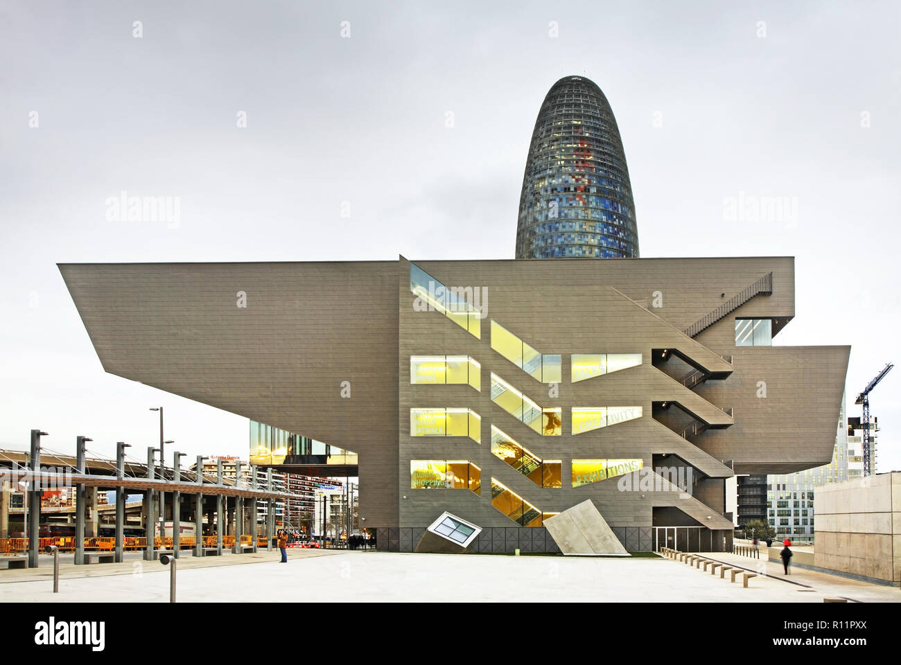 Plaça de les Glories Catalanes a Barcellona. Spagna Foto Stock