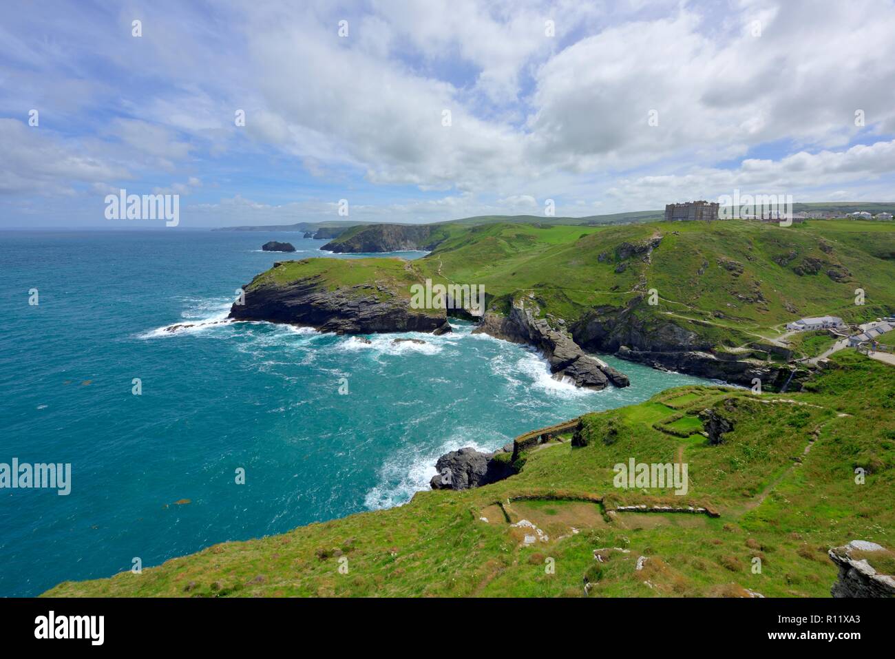 Barras naso Tintagel Castle,Cornwall,l'Inghilterra,UK Foto Stock