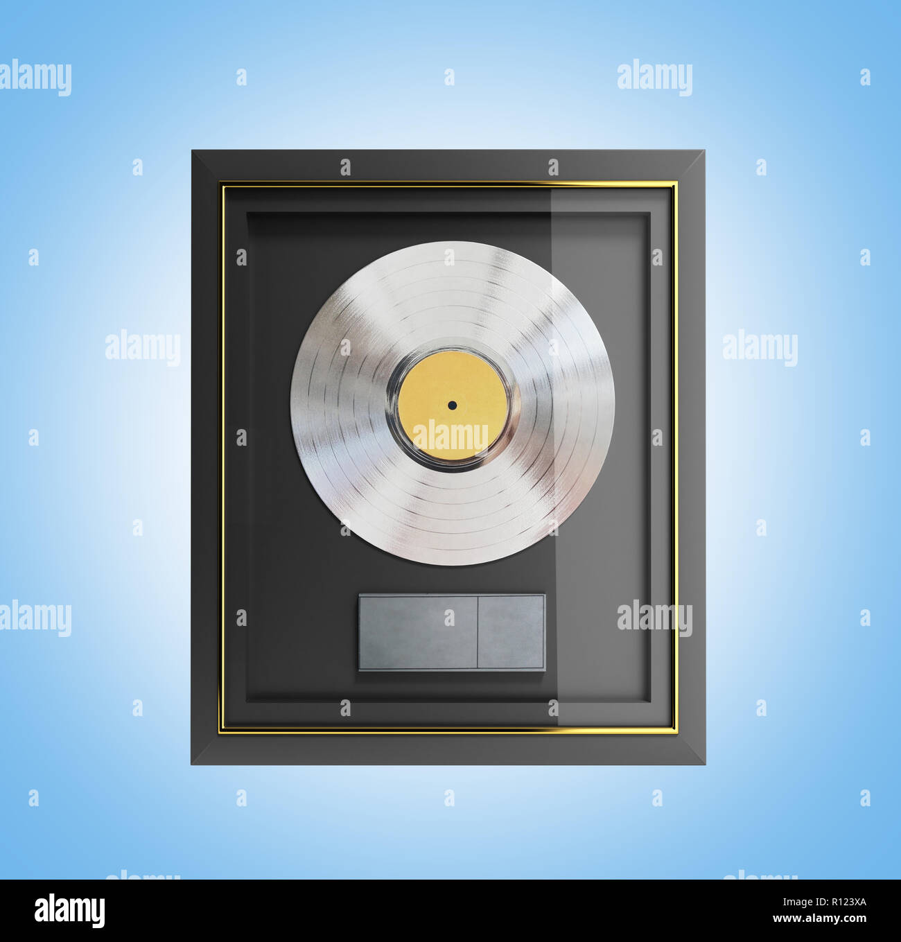 Platinum CD premio con etichetta 3D render Foto Stock