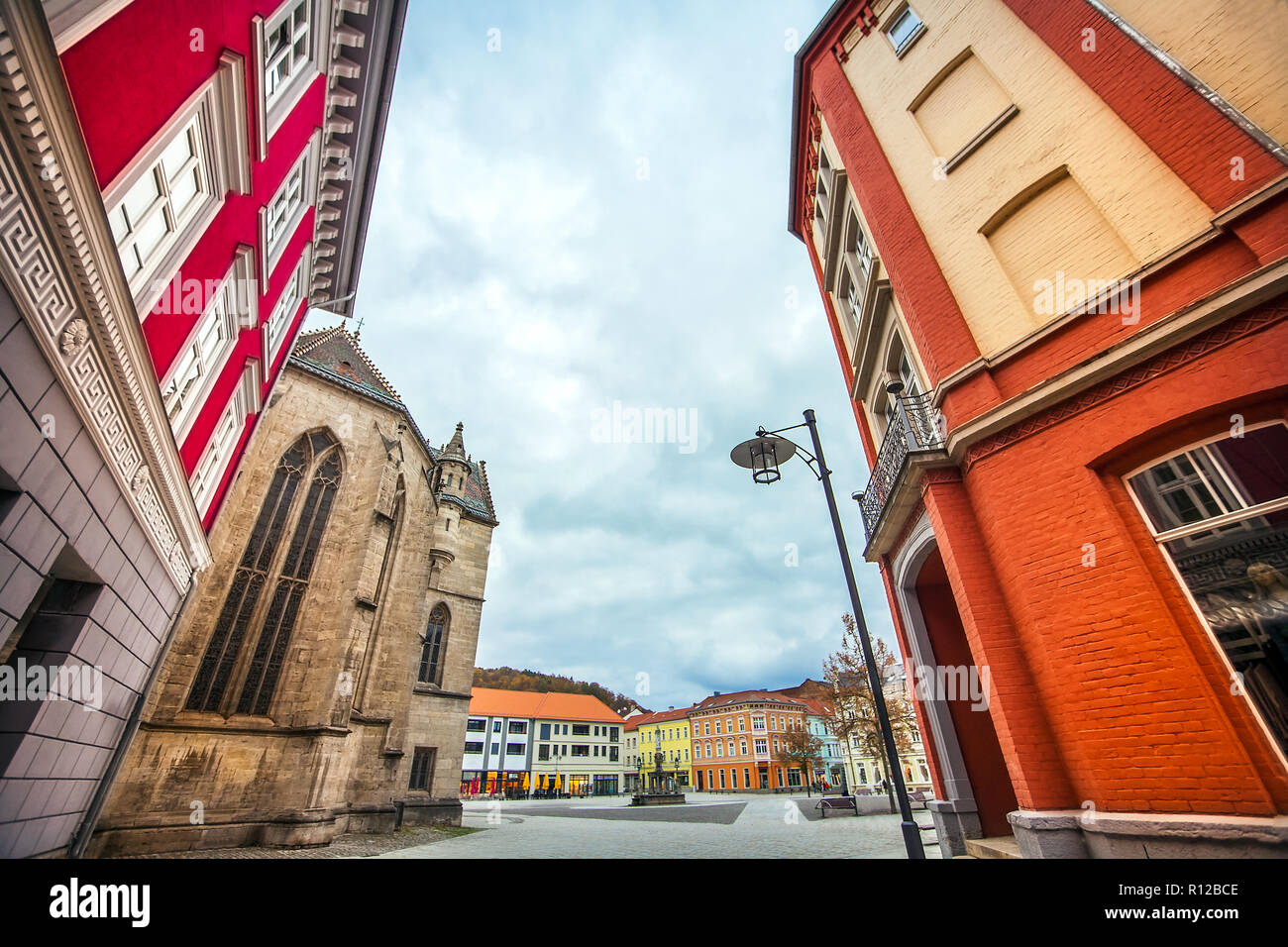 La città di Meiningen in Turingia Germania su 27.ottobre 2018 Foto Stock