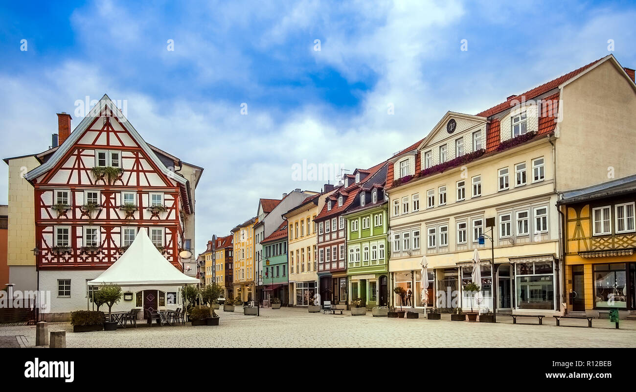 La città di Meiningen in Turingia Germania su 27.ottobre 2018 Foto Stock