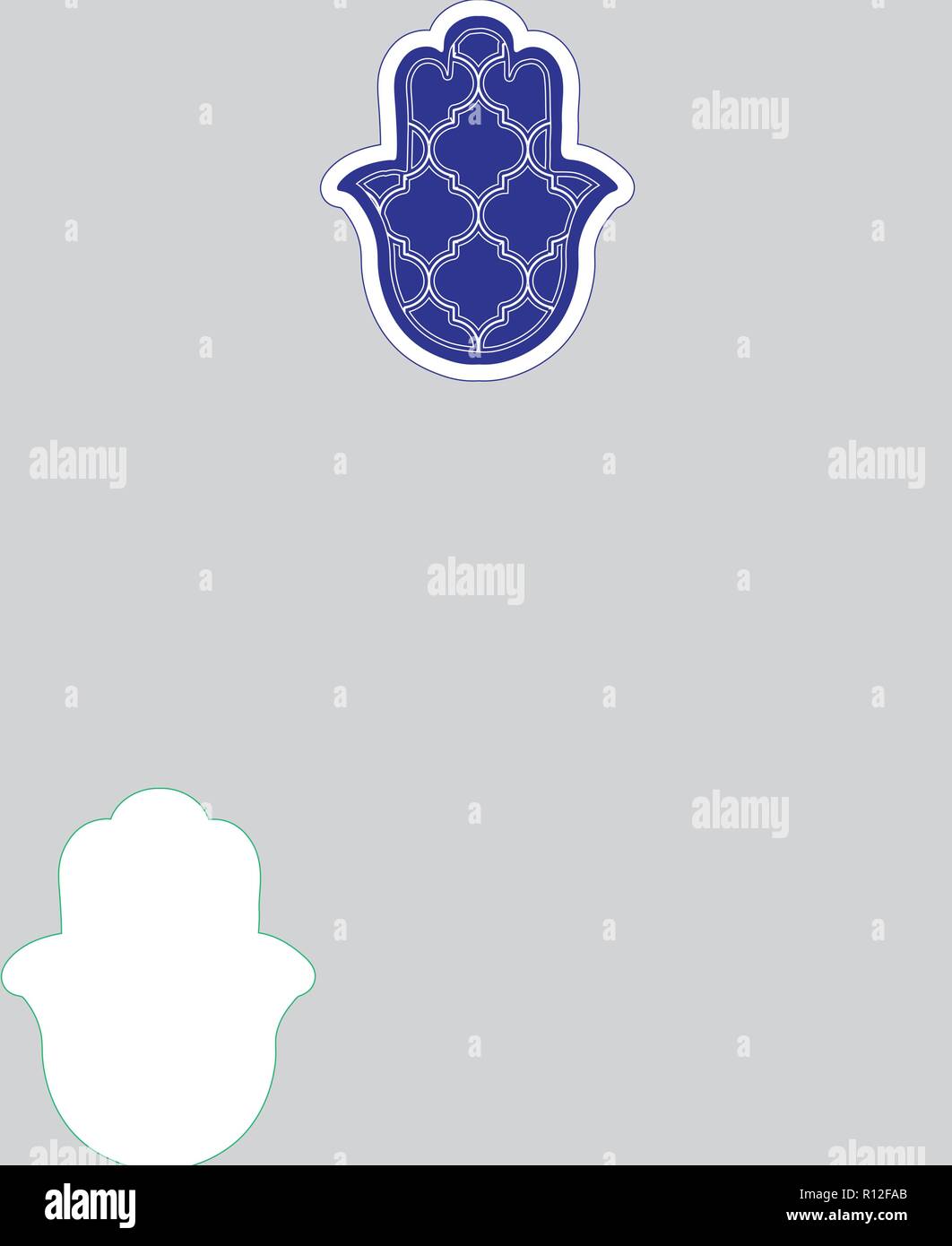 Seamless arabo khamsa mano di fatima illustrazione la configurazione di sfondo nel vettore Illustrazione Vettoriale