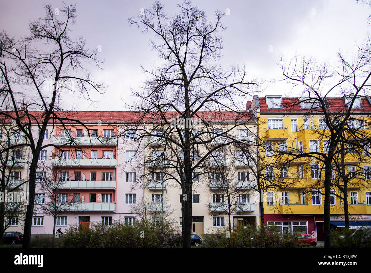 Scene di strada e di costruire in Berlino, Germania Foto Stock