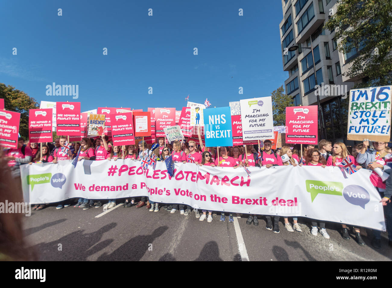 I popoli votazione marzo (Brexit) a Londra, dove 700,000 è venuto fuori di protestare pacificamente. Milita a favore di un secondo referendum Foto Stock