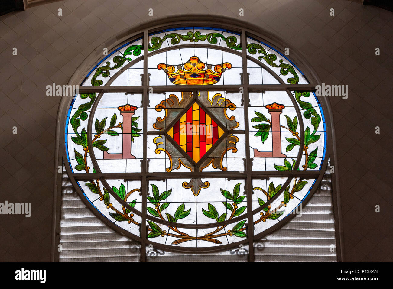 Valencia Mercado Central de Valencia Valencian architettura Art Nouveau, Valencia, Spagna Foto Stock