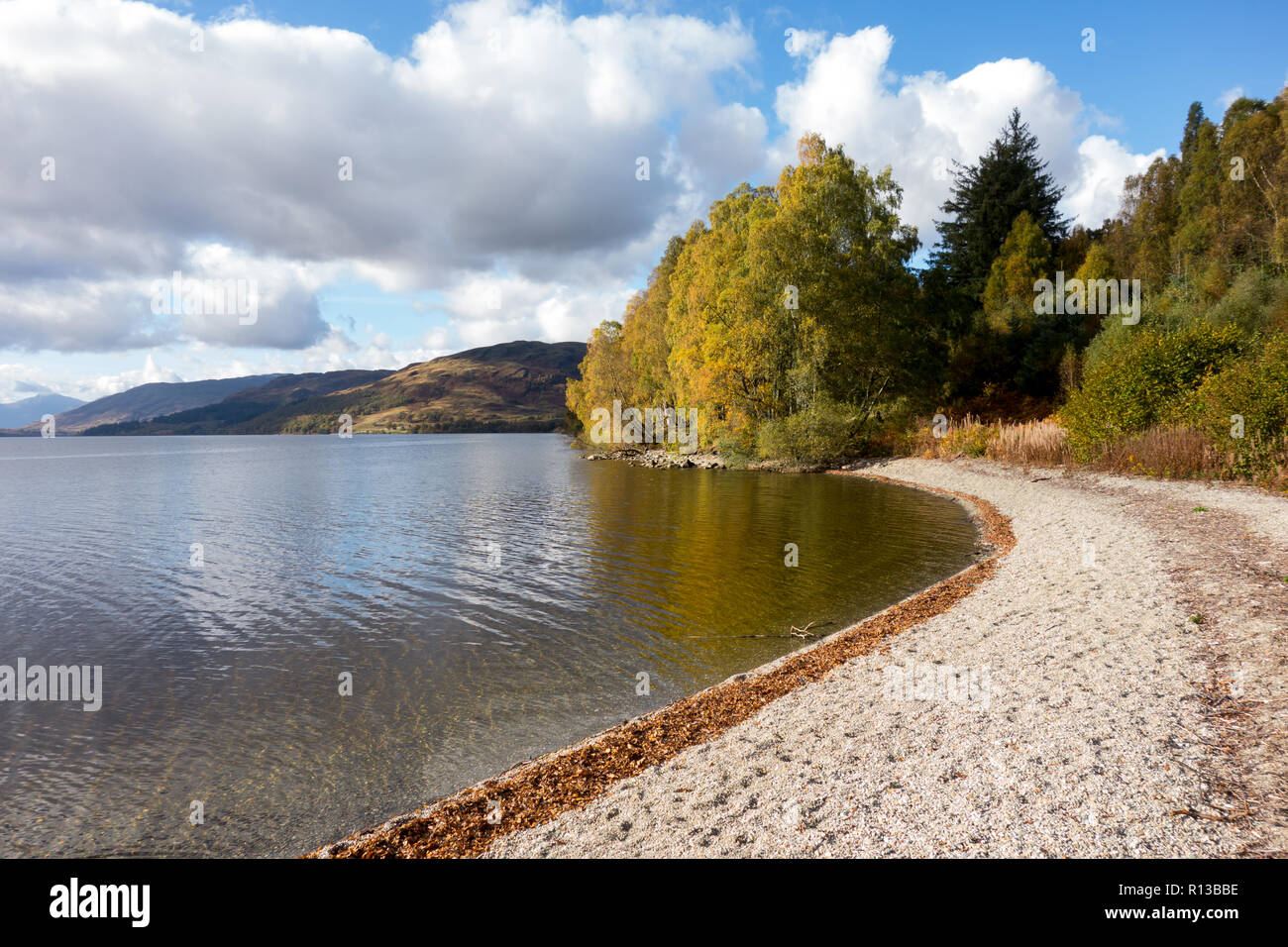 Bloccare Katrine nel Trossachs National Park in Scozia Foto Stock