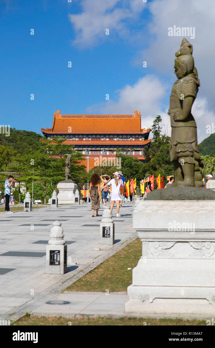 Il Monastero Po Lin, di Ngong Ping, Lantau, Hong Kong Foto Stock