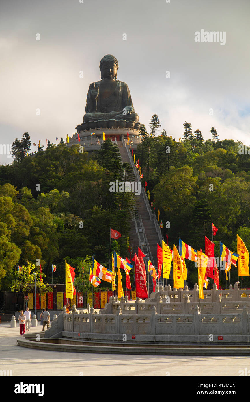 Tian Tan Buddha, di Ngong Ping, Lantau, Hong Kong Foto Stock