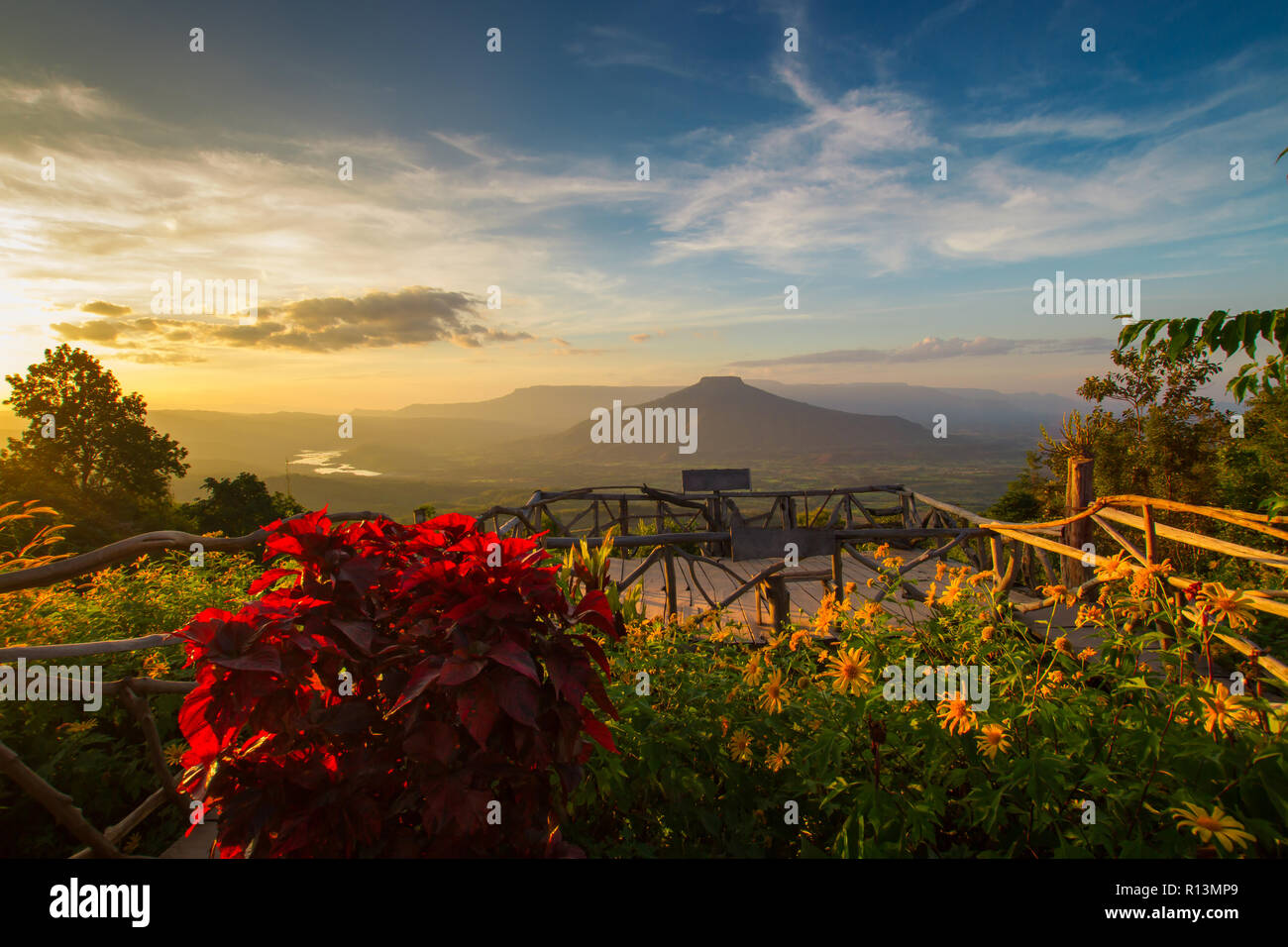 Il monte Fuji a Loei Provincia, Thailandia. Di Questa montagna guarda come il Monte Fuji in Giappone Foto Stock