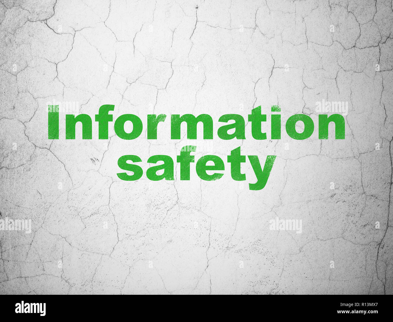 Il concetto di privacy: Le informazioni di sicurezza su sfondo a parete Foto Stock